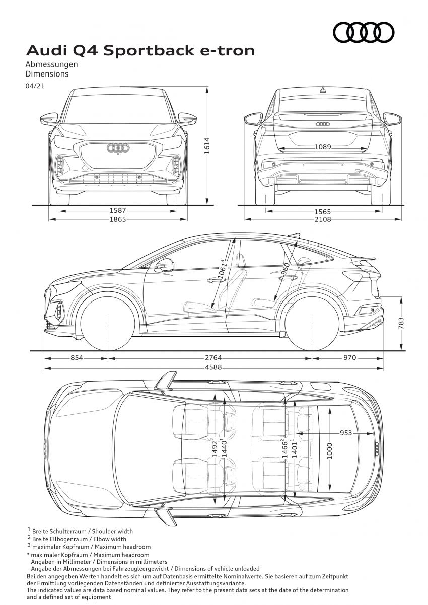 2021 Audi Q4 e-tron, Q4 Sportback e-tron debut – three powertrain variants, 299 PS & 460 Nm; 520 km range 1279893