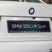 G28 BMW 3 Series LWB previewed in Malaysia – sole 330Li M Sport variant; CKD; from RM301k estimated