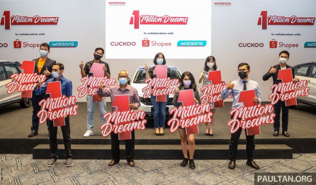 Honda 1 Million Dreams – Tiga pemenang diumumkan dengan kerjasama Cuckoo, Shopee dan Watsons