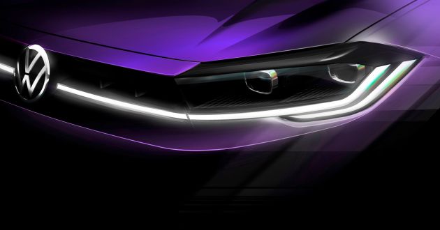 Mk6 Volkswagen Polo facelift teaser image released – new nose, full-width LED DRLs, April 22 world debut