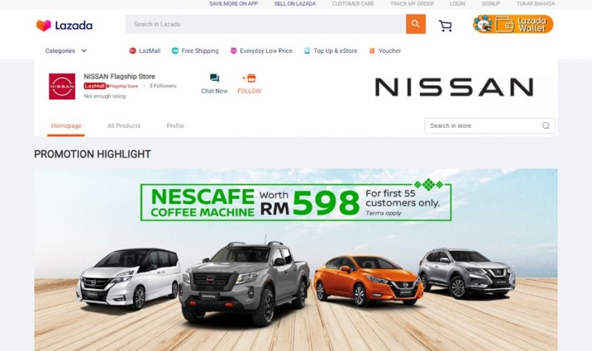 ETCM launches Nissan Flagship Store on Lazada, first 55 customers get free Nescafe machine worth RM598 1290743