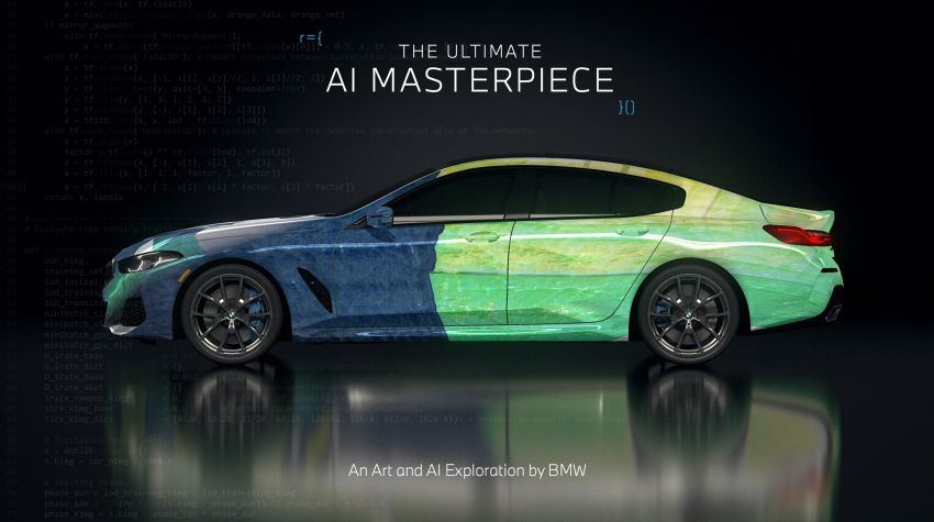 BMW 8 Series Gran Coupé art cars created using AI 1292066