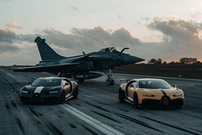 Bugatti Chiron Sport Les Légendes du Ciel takes on the French Navy’s fighter aircraft in a drag race 1297284