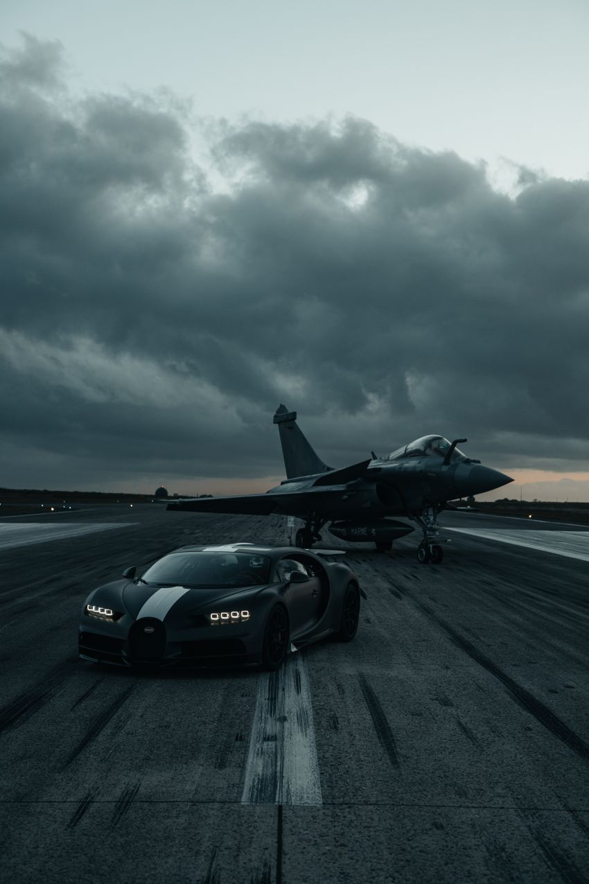 Bugatti Chiron Sport Les Légendes du Ciel takes on the French Navy’s fighter aircraft in a drag race 1297258