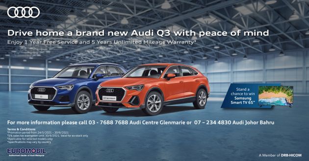 AD: Experience unrivalled style with the Audi Q3 – now more affordable with Euromobil’s SST-exempt promo!