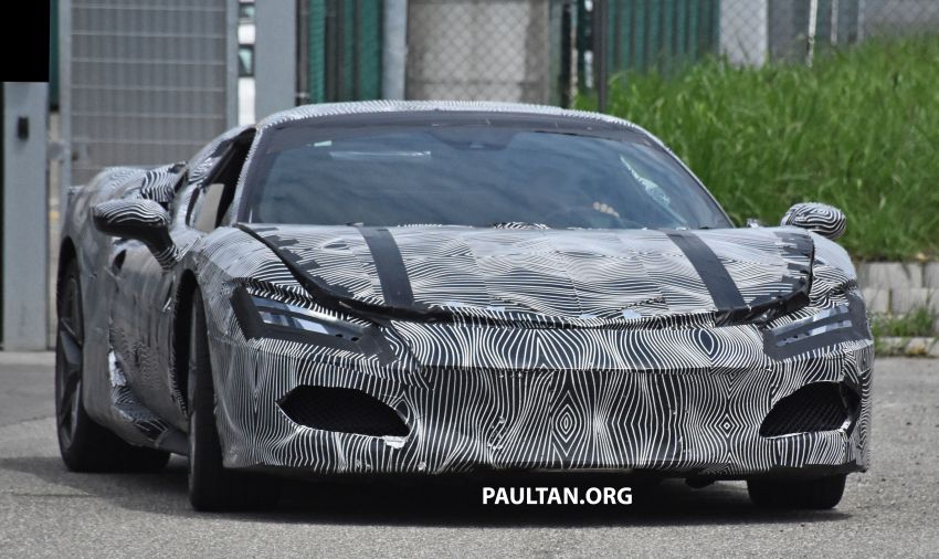 SPYSHOTS: Ferrari V6 hybrid seen running road trials; 3.0L twin-turbo V6 rear-drive hybrid codenamed F171 1300766