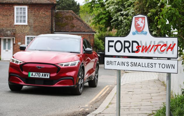 Ford Mustang Mach-E tested by UK’s smallest town to convert residents to EVs – charging station installed