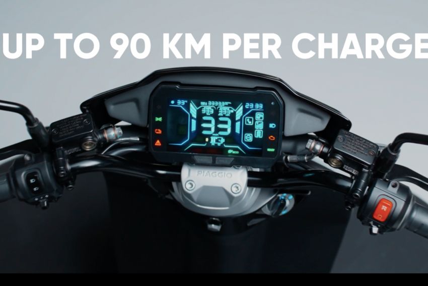 Piaggio One – skuter elektrik didedah awal sebelum Beijing Motor Show 2021, 90 km sekali cas penuh 1298517