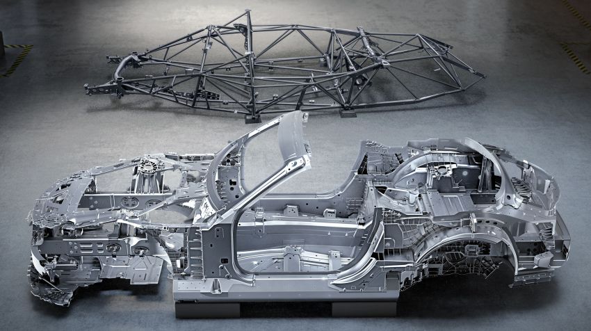 Mercedes-AMG SL R232 2022 – kerangka serba baru didedah, tempat duduk 2+2, binaan serba ringan 1296241