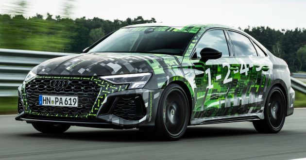 Audi RS3 2022 dalam teaser – enjin lima silinder 2.5L 400 PS dan 500 Nm tork, 0-100 km/j dalam 3.8 saat