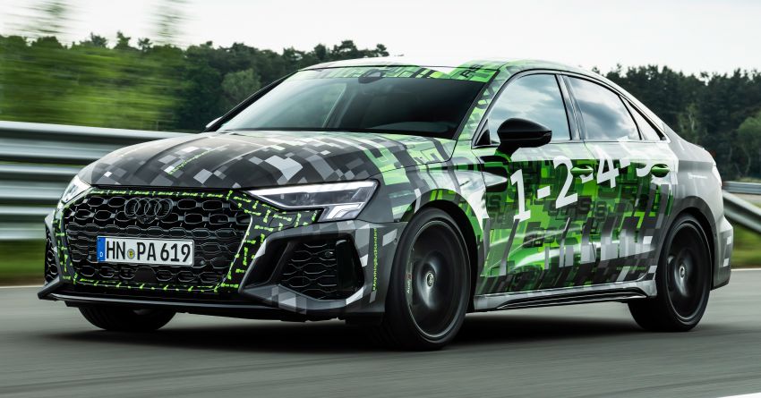 Audi RS3 2022 dalam teaser – enjin lima silinder 2.5L 400 PS dan 500 Nm tork, 0-100 km/j dalam 3.8 saat 1310366