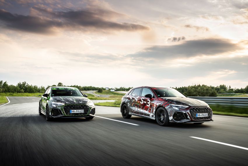 Audi RS3 2022 dalam teaser – enjin lima silinder 2.5L 400 PS dan 500 Nm tork, 0-100 km/j dalam 3.8 saat 1310465