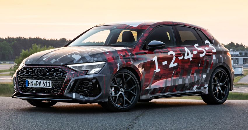 Audi RS3 2022 dalam teaser – enjin lima silinder 2.5L 400 PS dan 500 Nm tork, 0-100 km/j dalam 3.8 saat 1310451