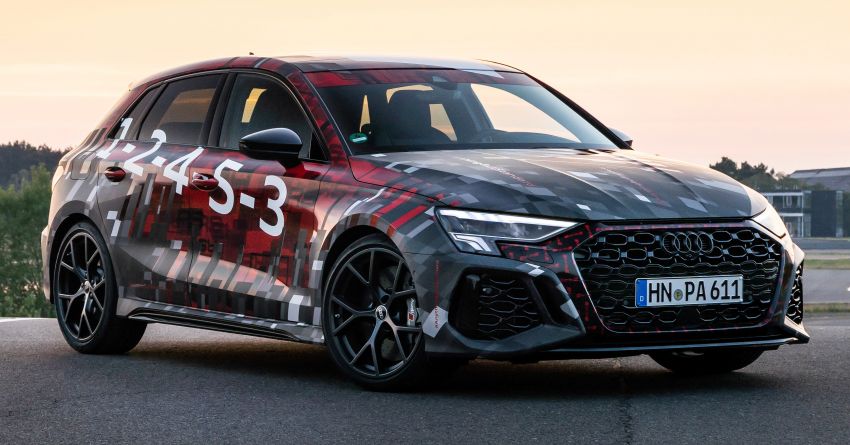 Audi RS3 2022 dalam teaser – enjin lima silinder 2.5L 400 PS dan 500 Nm tork, 0-100 km/j dalam 3.8 saat 1310447