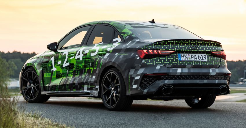 Audi RS3 2022 dalam teaser – enjin lima silinder 2.5L 400 PS dan 500 Nm tork, 0-100 km/j dalam 3.8 saat 1310448