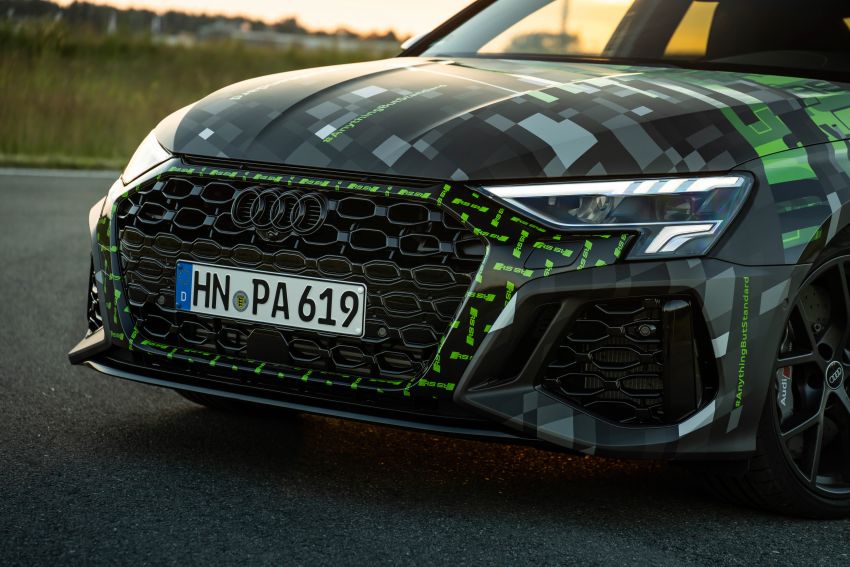 Audi RS3 2022 dalam teaser – enjin lima silinder 2.5L 400 PS dan 500 Nm tork, 0-100 km/j dalam 3.8 saat 1310426