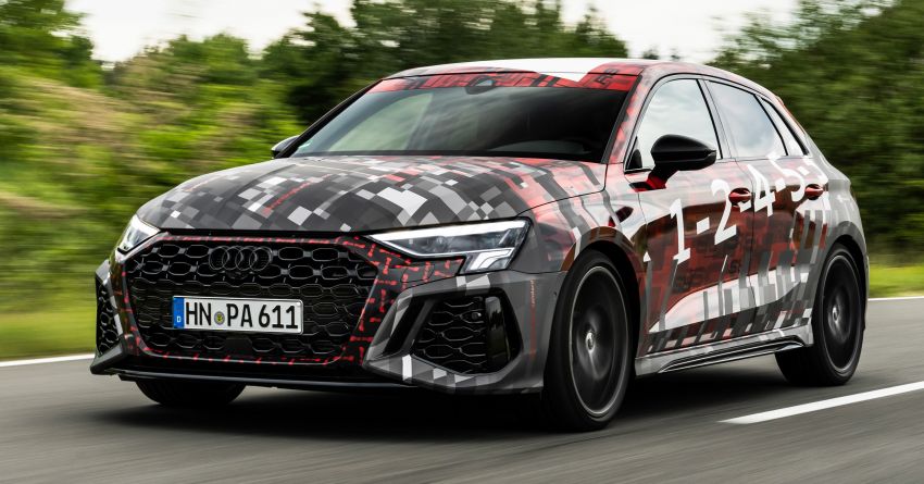 Audi RS3 2022 dalam teaser – enjin lima silinder 2.5L 400 PS dan 500 Nm tork, 0-100 km/j dalam 3.8 saat 1310385