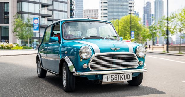 Classic Mini converted to an EV with Nissan Leaf tech – standard 20 kWh battery, 113 km range; from RM146k