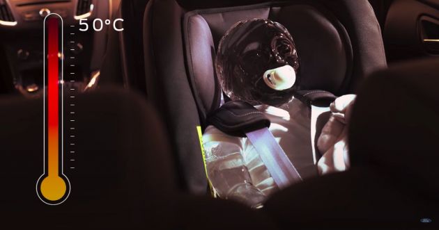 Ford buat demonstrasi bahaya haba dalam kereta dengan ais berbentuk kanak-kanak dan haiwan