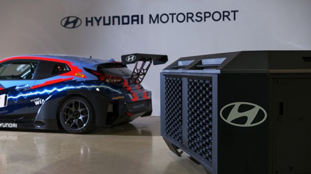 Hyundai’s HTWO fuel cell generator to power world’s first ETCR (Electric Touring Car Racing) category