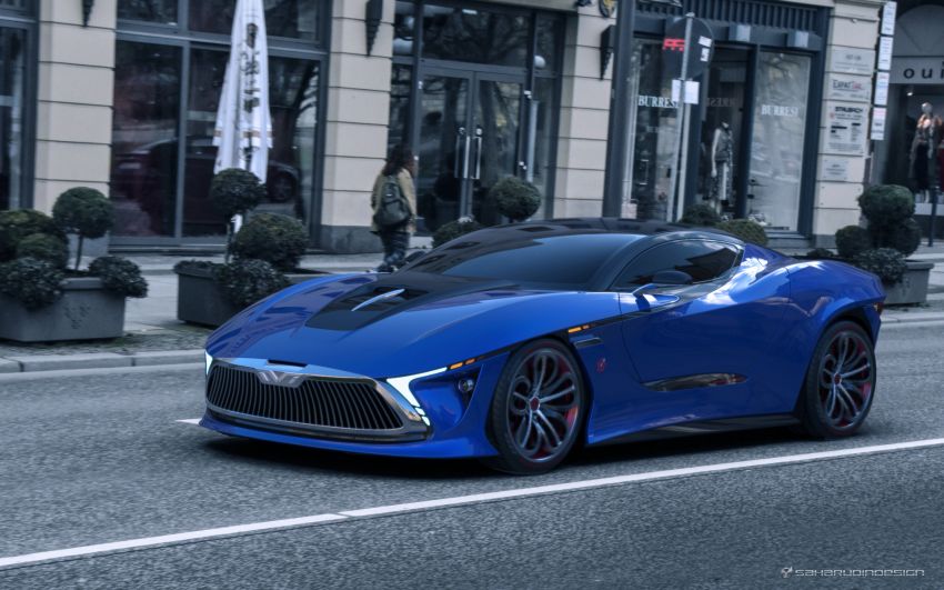 Malaysian sports car concept rendered by former Proton designer – inspired by Aston Martin DB10 1303498