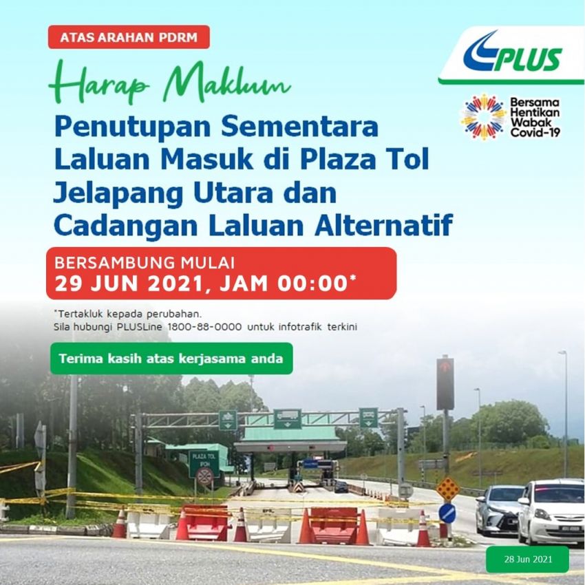 PLUS Jelapang Utara toll closure in Ipoh continues Image #1313104