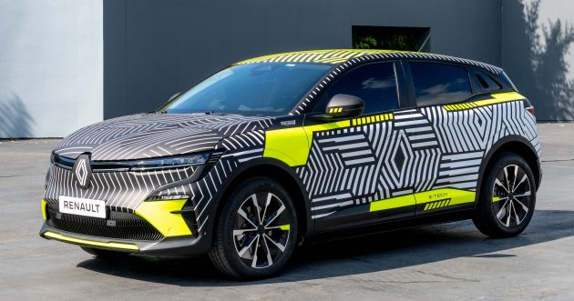 Renault Megane E-Tech Electric pre-production car shown; 217 hp motor, 60 kWh battery; 450 km range