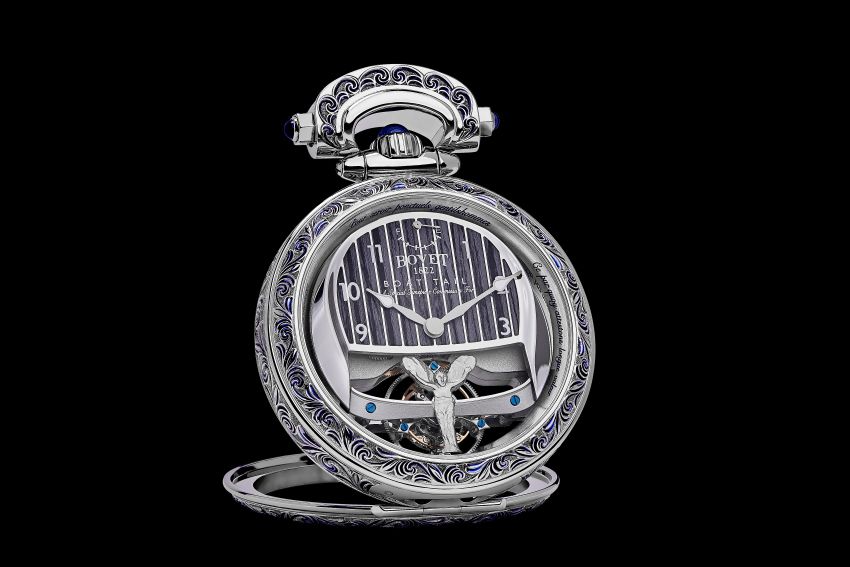 Rolls-Royce Boat Tail bespoke Bovet 1822 timepieces detailed: 18K white gold case, 5-day reserve, tourbillon 1304996