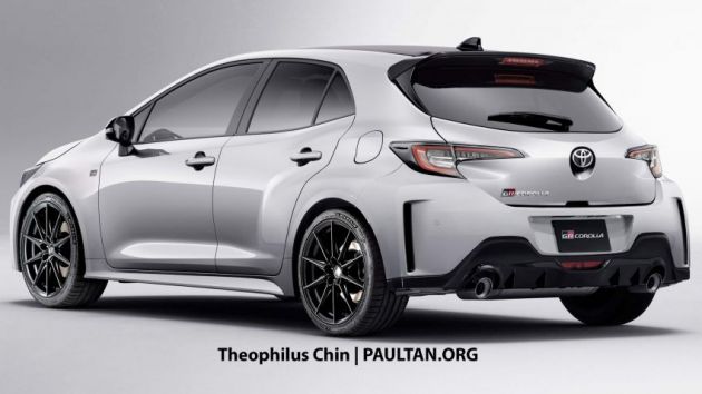 Toyota GR Corolla hatchback AWD dalam imej render