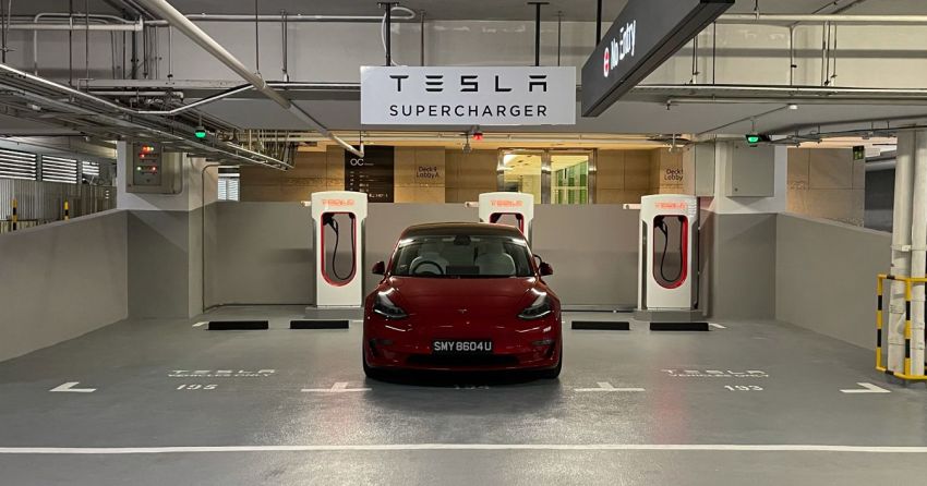 Tesla Superchargers now available in Singapore mall 1322438