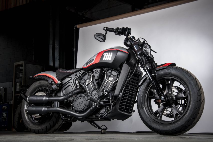 Indian Motorcycles Scout Bobber Sixty Neon Limited Edition by Indian Étoile France and Tank Machine 1315563