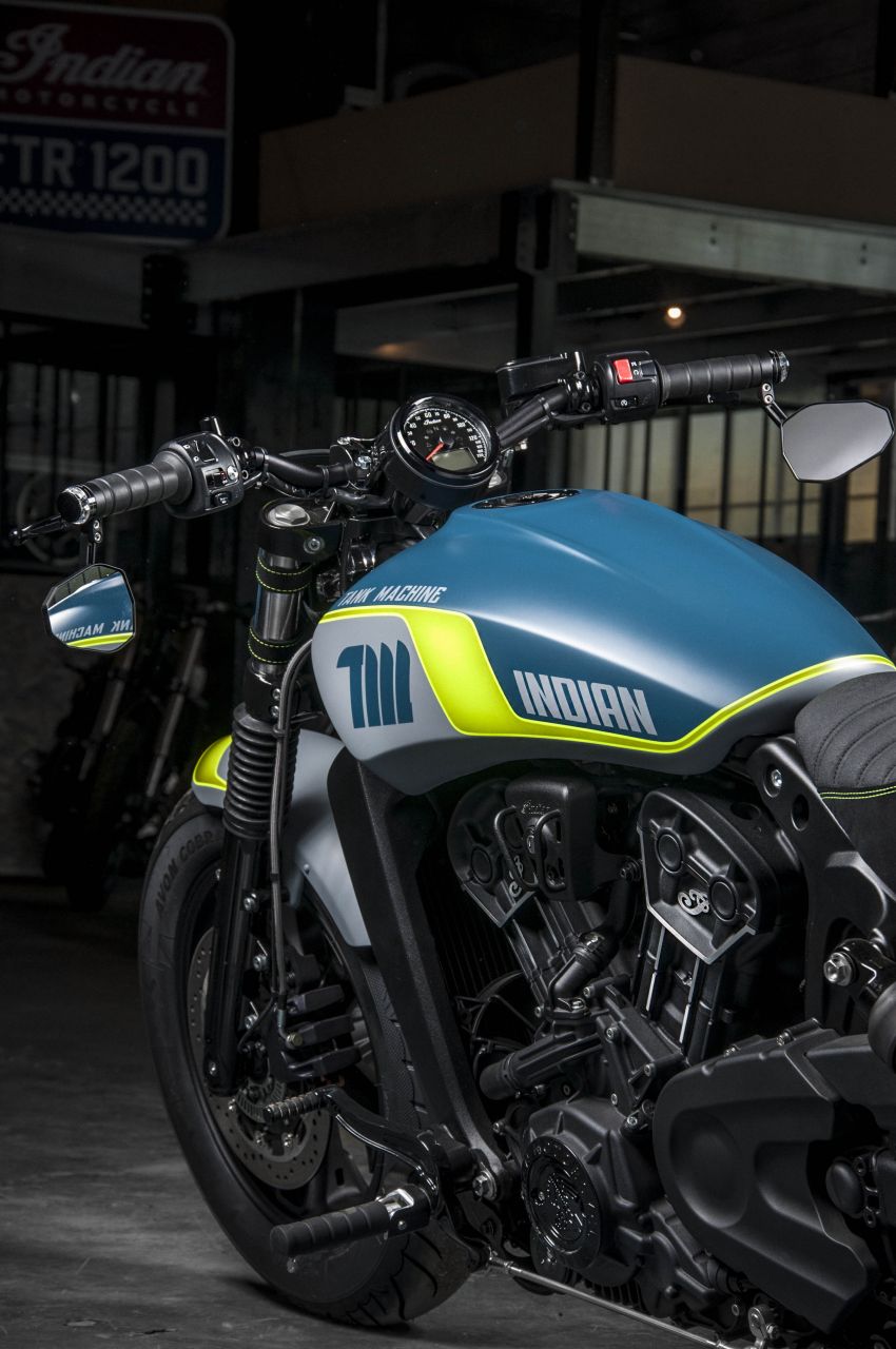 Indian Motorcycles Scout Bobber Sixty Neon Limited Edition by Indian Étoile France and Tank Machine 1315566