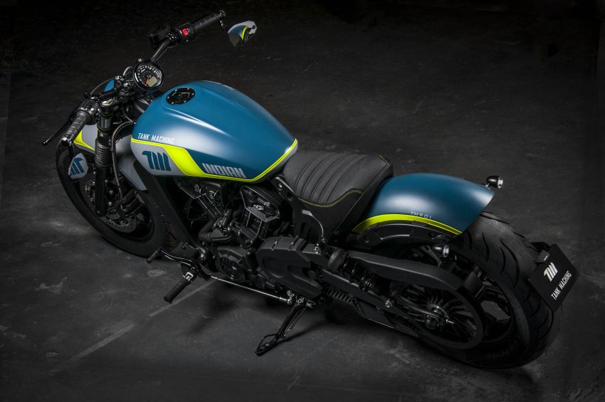 Indian Motorcycles Scout Bobber Sixty Neon Limited Edition by Indian Étoile France and Tank Machine 1315567