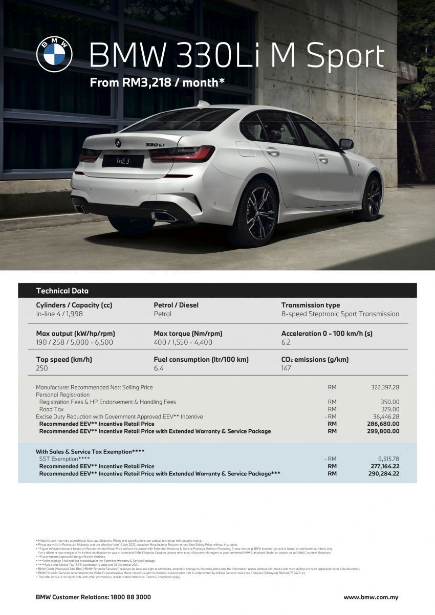 G28 BMW 3 Series LWB launched in Malaysia – 330Li M Sport with 110 mm longer wheelbase, RM277,164 1320178