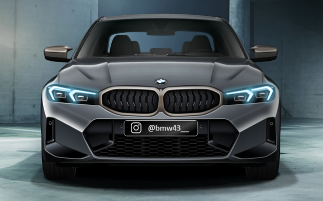 2022 BMW 3 Series facelift rendered – G20 LCI to get new headlights and bumpers, retain smaller grille