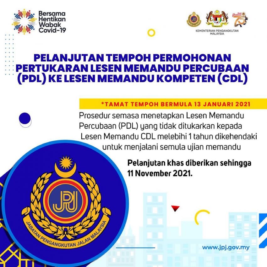 JPJ extends validity for expiring licenses, number plates, Puspakom tests and <em>tukar hak milik</em> process 1317316