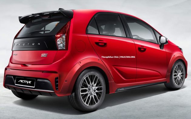 2022 Proton Iriz Active rendered with body-coloured fenders, bigger wheels, no roof rails – looks better?
