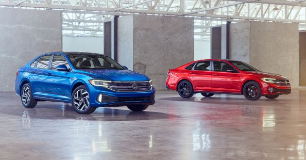 2022 Volkswagen Jetta facelift debuts in the US – new 1.5 litre turbo base engine; GLI returns with 228 hp