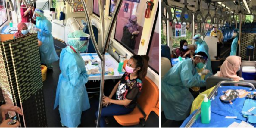 MRT feeder buses used as Covid-19 mobile vaccination stations for the Orang Asli community 1329811