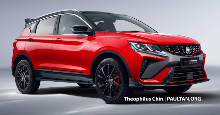 Proton X50 facelift rendered based on latest Geely Binyue Pro – bolder front bumper, sporty rear spoiler 1325337