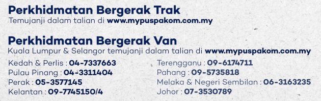 Khidmat trak dan van bergerak Puspakom kini beroperasi 7 hari seminggu, dari Isnin hingga Ahad