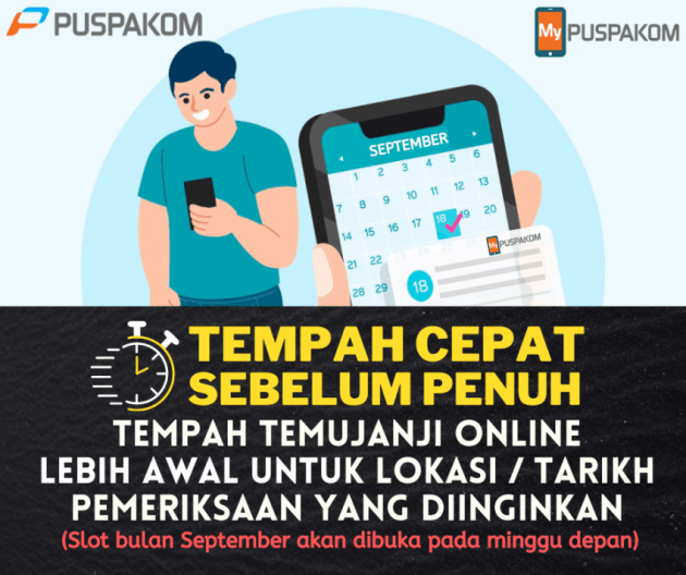 Puspakom buka slot untuk September minggu depan