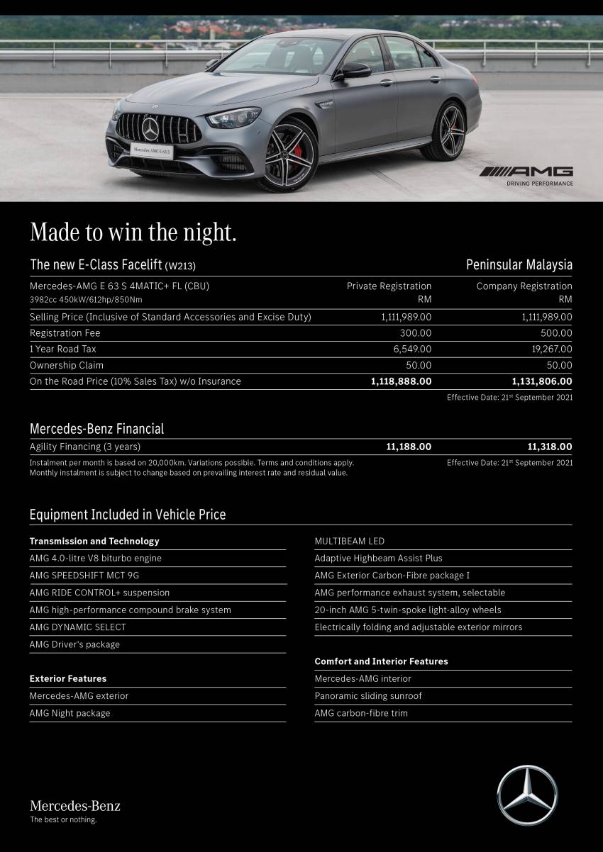 2021 Mercedes-AMG E63S 4Matic+ facelift launched in Malaysia – updated styling, kit; RM1,118,888 with SST 1350365