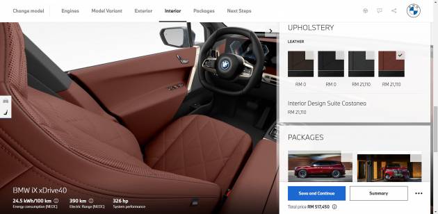 BMW iX configurator is live on BMW Malaysia website