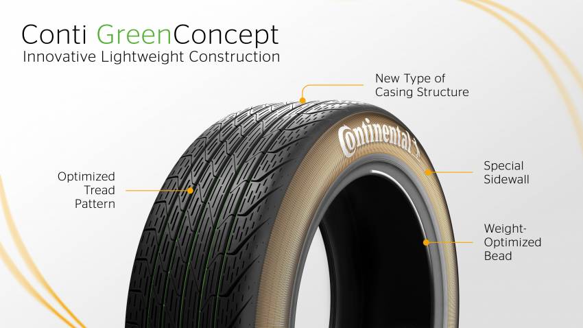 Continental Conti GreenConcept tyre debuts in Munich – uses over 50% sustainable materials, retreadable 1343858