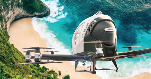 EHang 216 flying taxi to be tested in Bali, Indonesia this October – public will get to use service in 2022