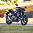 Honda CB500R, CB500F dan CB500X diperbaharui – enjin Euro 5, fork USD Showa, brek cakera berkembar