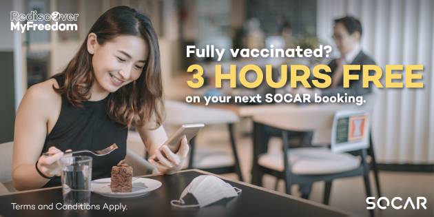 AD: Rediscover Freedom in the new normal with SOCAR  – get three hours of bookings free until Dec 31