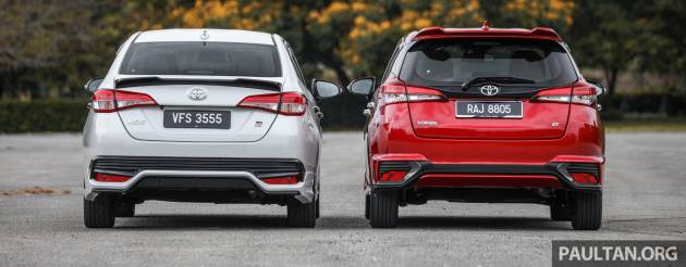 2021 Toyota Vios GR Sport vs Yaris 1.5G in Malaysia – sporty sedan and top-spec hatchback side by side