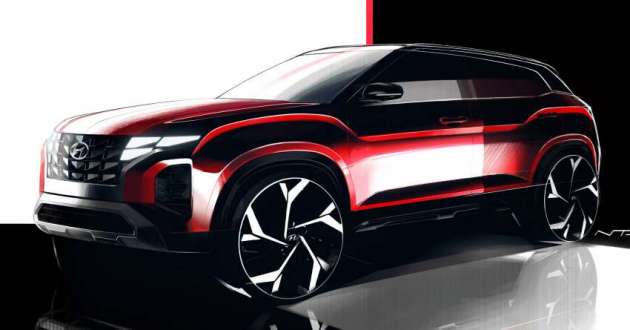 Hyundai Creta facelift 2022 dalam lakaran awal sebelum dilancar, pemasangan sulung di Indonesia